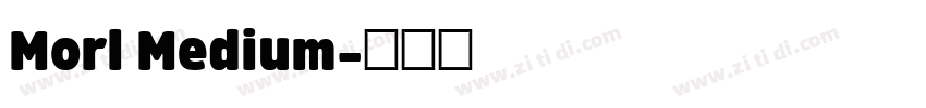 Morl Medium字体转换